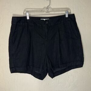 Torrid black linen blend shorts size 14